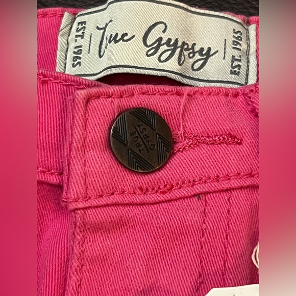 NWT True Gypsy Cut Off Jean Shorts Hot Pink Daisy Dukes Size 1 Barbiecore - Picture 4 of 8